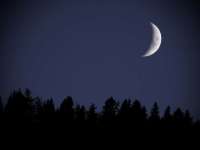 Quarto di luna nel cielo notturno- foto dal web